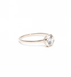Allium Octad Diamond Ring with Notch