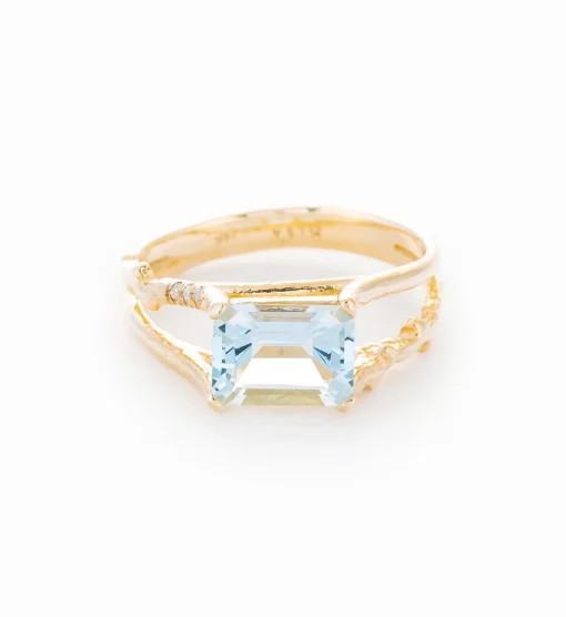 Aquamarine Floating Ring