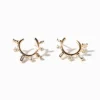 Baguette & Prong Diamond Front to Back Circle Hoops