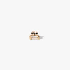 Baguette and 3 Dot Stud