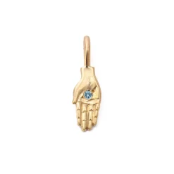 Birthstone Open Hand Mini Charm
