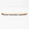 Black and White Diamond & Paperclip Half Tennis Bracelet