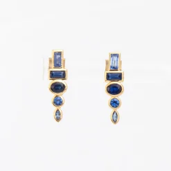Blue Sapphire Totem Studs