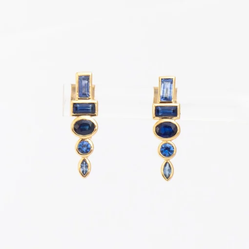 Blue Sapphire Totem Studs