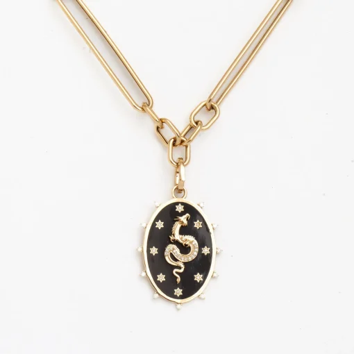 Ceramic & Diamond Dragon Hinged Charm