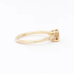 Champagne Diamond Melody Baguette Equilibrium Ring
