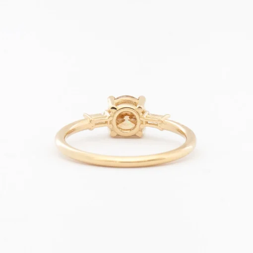 Champagne Diamond Melody Baguette Equilibrium Ring