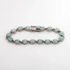 Chrysoprase 3D Tile Chain Bracelet