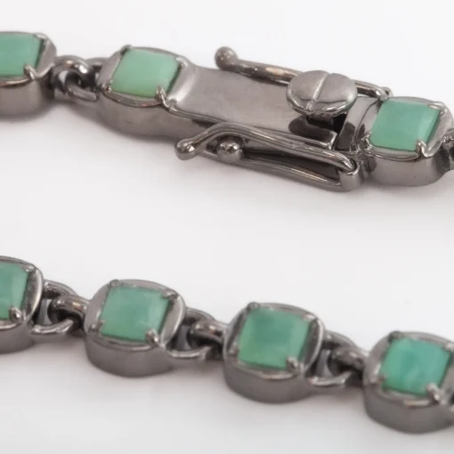 Chrysoprase 3D Tile Chain Bracelet