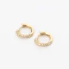 Colmillo Half White Pavé Diamond Huggies