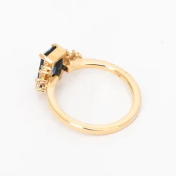 1.92 ct Blue-Green Sapphire Josie Ring
