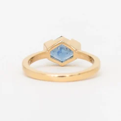 1.47 ct Hexagonal Montana Sapphire Solitaire