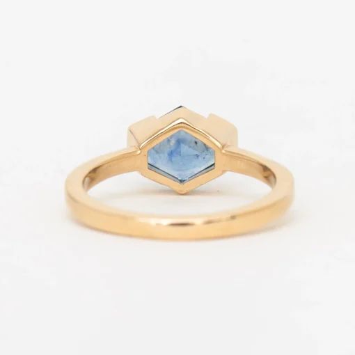 1.47 ct Hexagonal Montana Sapphire Solitaire