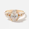 2.14 ct Lab-Grown Oval Diamond Goldie Ring