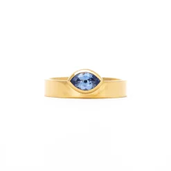 0.81 ct Marquise Sapphire Monolith Ring