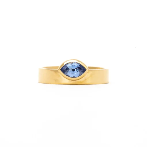 0.81 ct Marquise Sapphire Monolith Ring