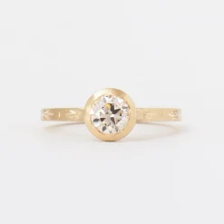 0.64 ct Old European Diamond Luna Solitaire Thin