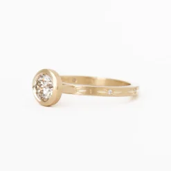 0.64 ct Old European Diamond Luna Solitaire Thin