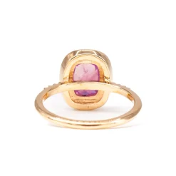 1.58 ct Purple-Pink Cushion Sapphire Athena Ring