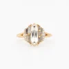 1.12 ct Rectangular Rose-Cut Diamond Cluster Ring