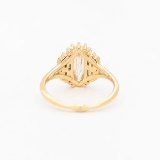 1.12 ct Rectangular Rose-Cut Diamond Cluster Ring