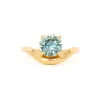 1.57 ct Round Montana Sapphire Piscine Ring