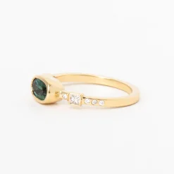 0.77 ct Teal Australian Sapphire Hikaru Ring