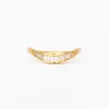 Curved Baguette Diamond Wedding Band