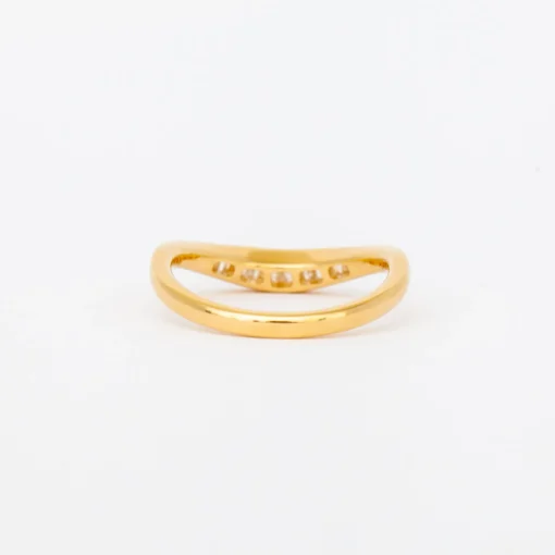 Curved Baguette Diamond Wedding Band