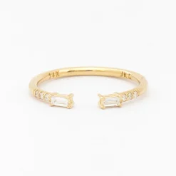 Diamond Baguette Equilibrium Cuff Ring