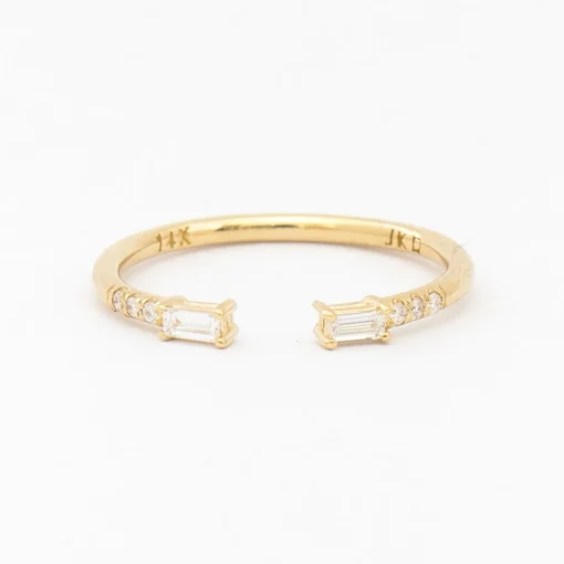 Diamond Baguette Equilibrium Cuff Ring