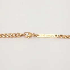 Diamond Bezel Tennis Segment Small Curb Chain Necklace