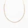 Diamond Cluster Half Riviera Necklace