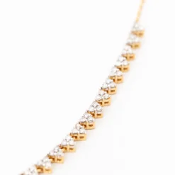 Diamond Cluster Half Riviera Necklace