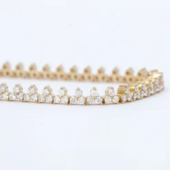 Diamond Cluster Tennis Bracelet