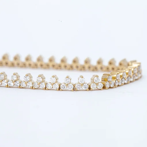 Diamond Cluster Tennis Bracelet