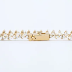 Diamond Cluster Tennis Bracelet
