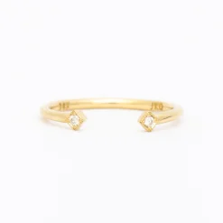 Diamond Deco Square Cuff Ring