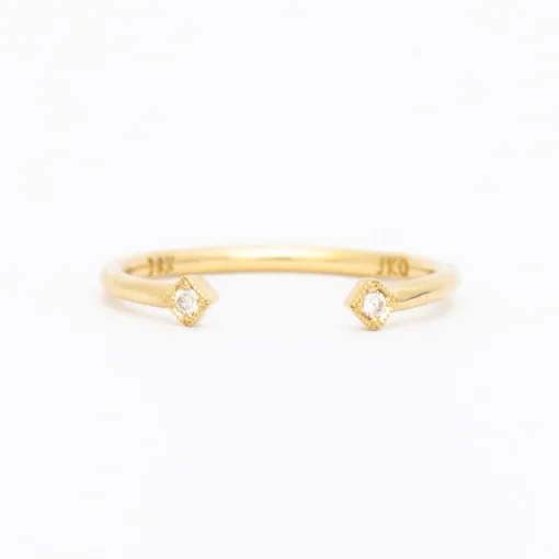 Diamond Deco Square Cuff Ring