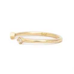 Diamond Deco Square Cuff Ring