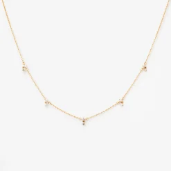 Diamond Drop Station Necklace