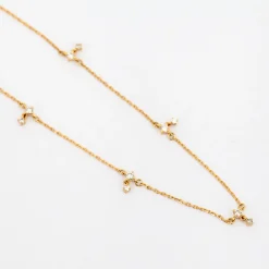 Diamond Drop Station Necklace