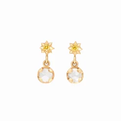 Diamond Orb Drop Earrings