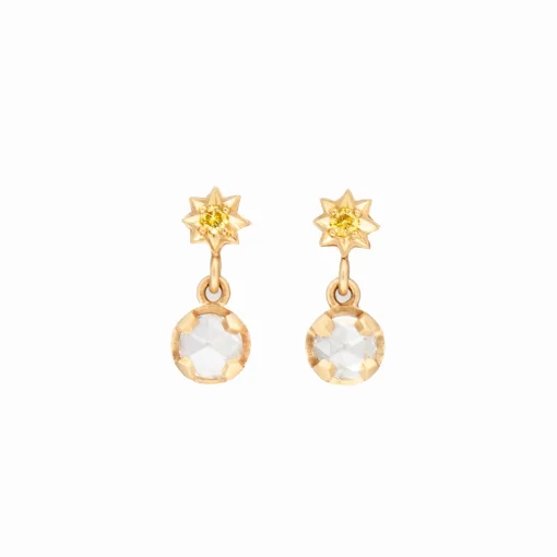 Diamond Orb Drop Earrings
