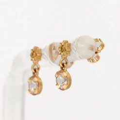 Diamond Orb Drop Earrings