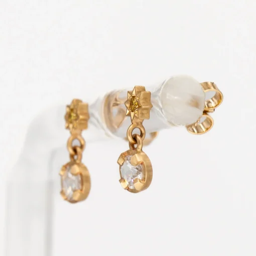 Diamond Orb Drop Earrings