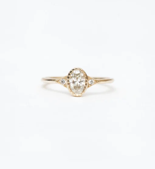 Diamond Oval Deco Ring