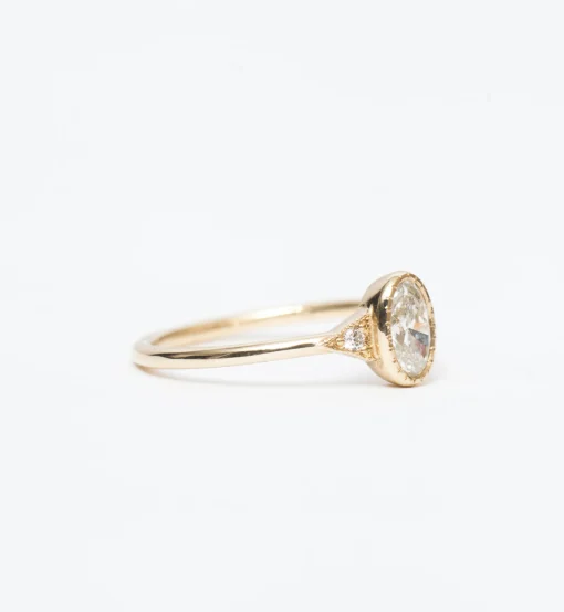 Diamond Oval Deco Ring