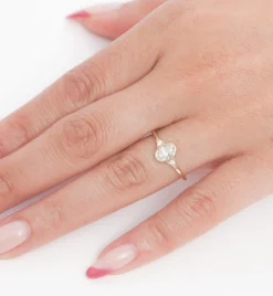 Diamond Oval Deco Ring
