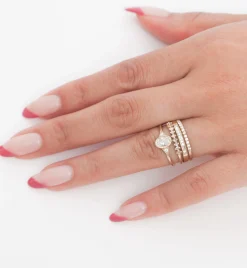Diamond Oval Deco Ring